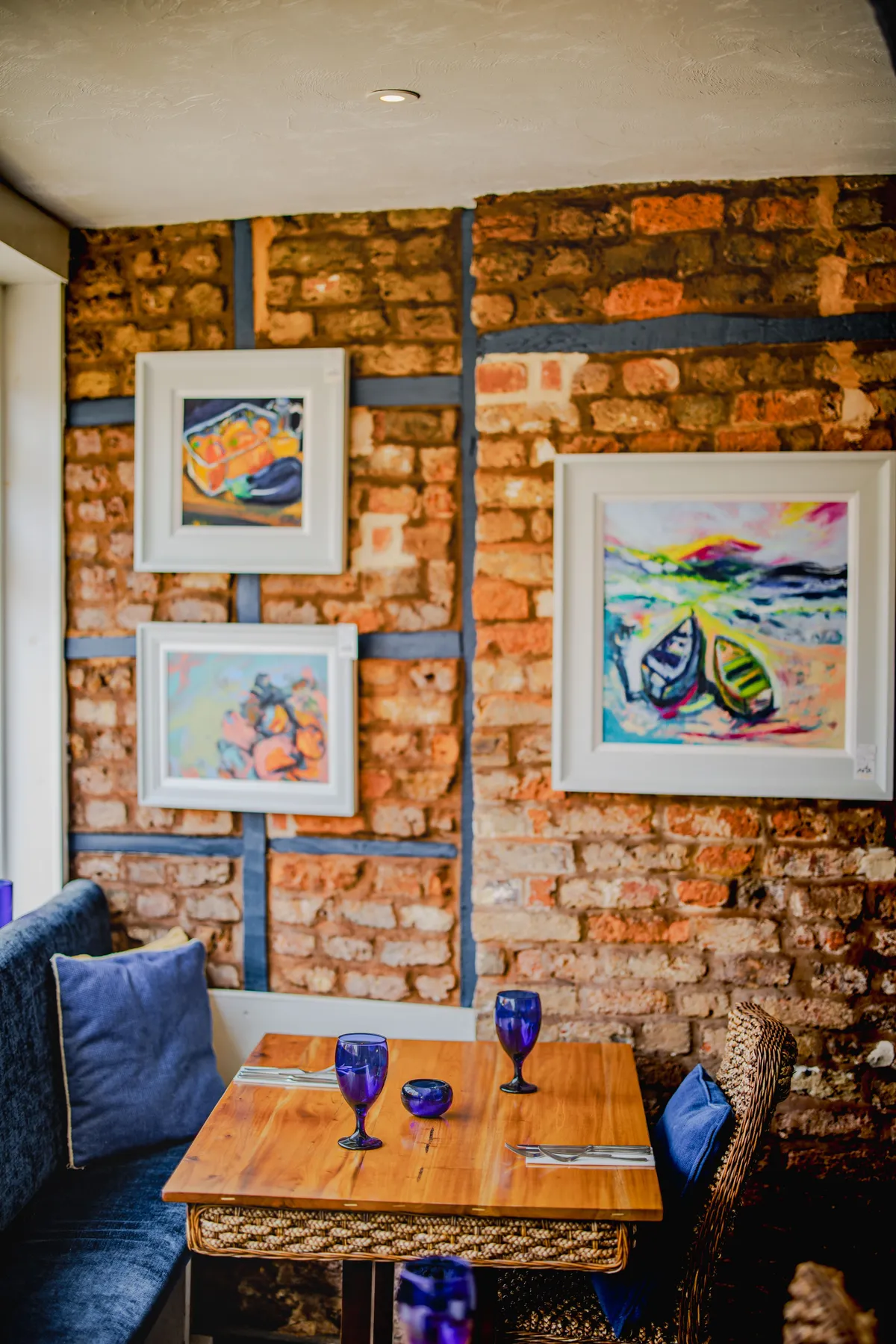 The Galley's dining room interior in Topsham, Devon